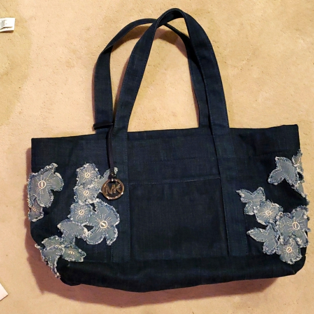 Michael Kors XL denim tote bag